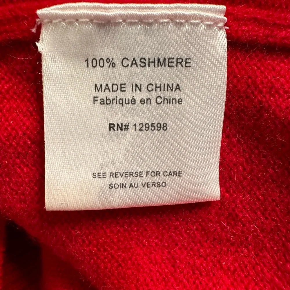 Shephe Cashmere Sweater Women’s XL Red Tunic Preppy Norm Core Casual - Picture 8 of 9